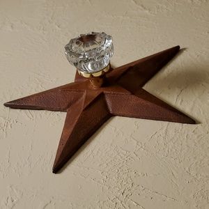 HOOK | Cast Iron Lone Star Coat Hook with Crystal Style Knob